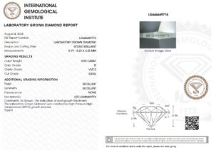 Diamante IGI 0.53 carat D VVS2