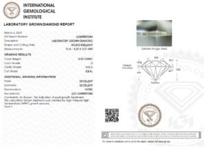 diamante IGI 0.52 carat D VVS2 